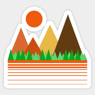 Retro landscape Sticker